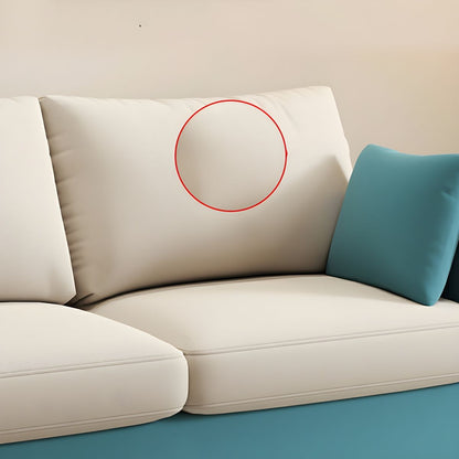 Modern Fabric 2 Seater Sofa with Arm Pocket Storage Blue