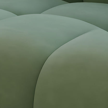 Modern Green Velvet Tufted Sofa Plush Upholstered Couch