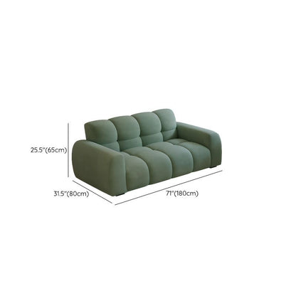 Modern Green Velvet Tufted Sofa Plush Upholstered Couch