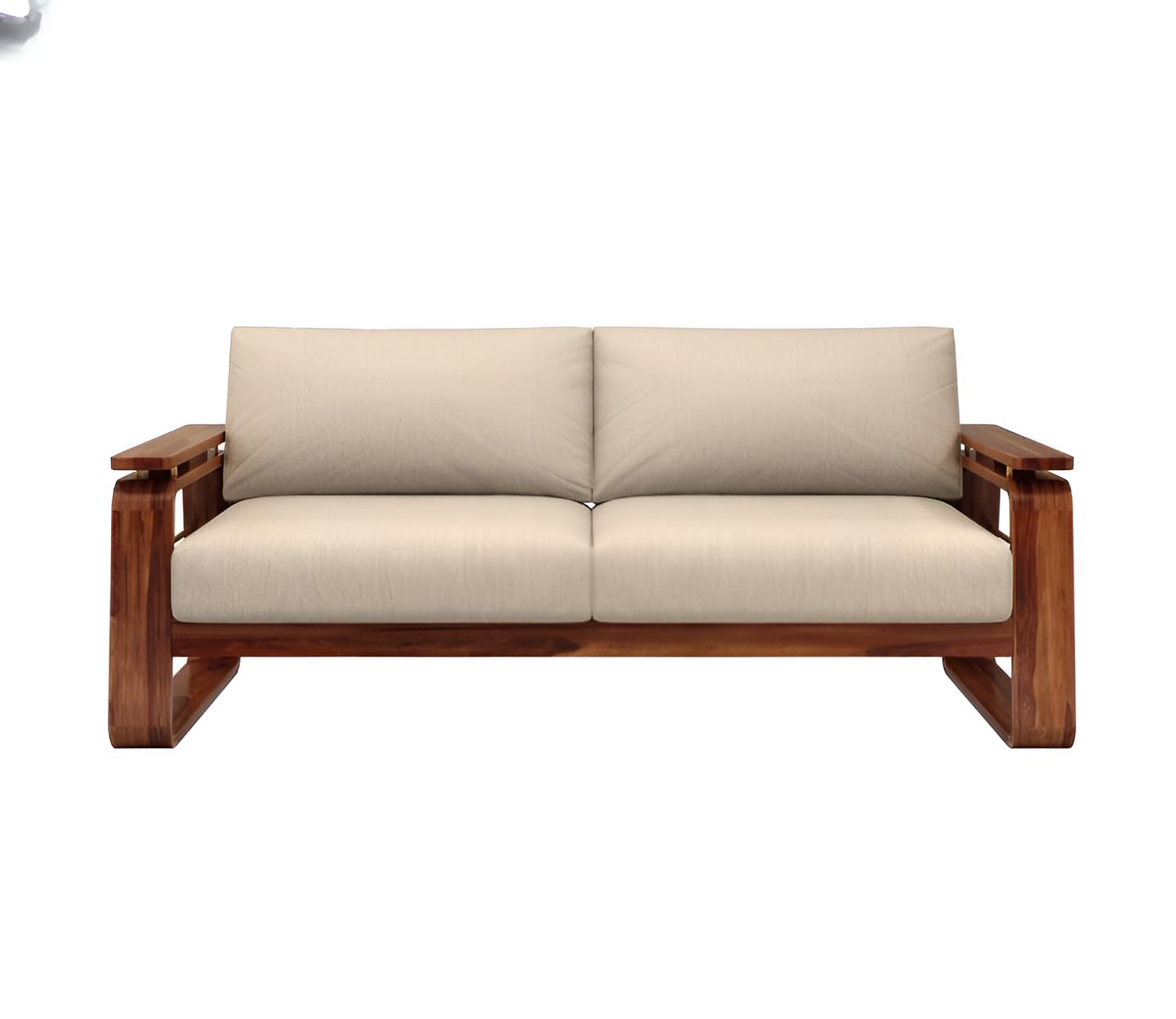 Modern Wooden Living Room Sofa with Cushioned Seating