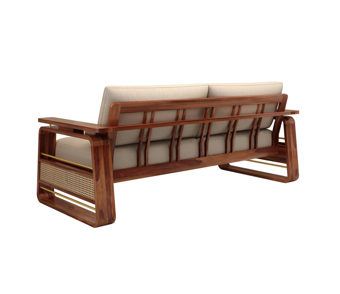Modern Wooden Living Room Sofa with Cushioned Seating
