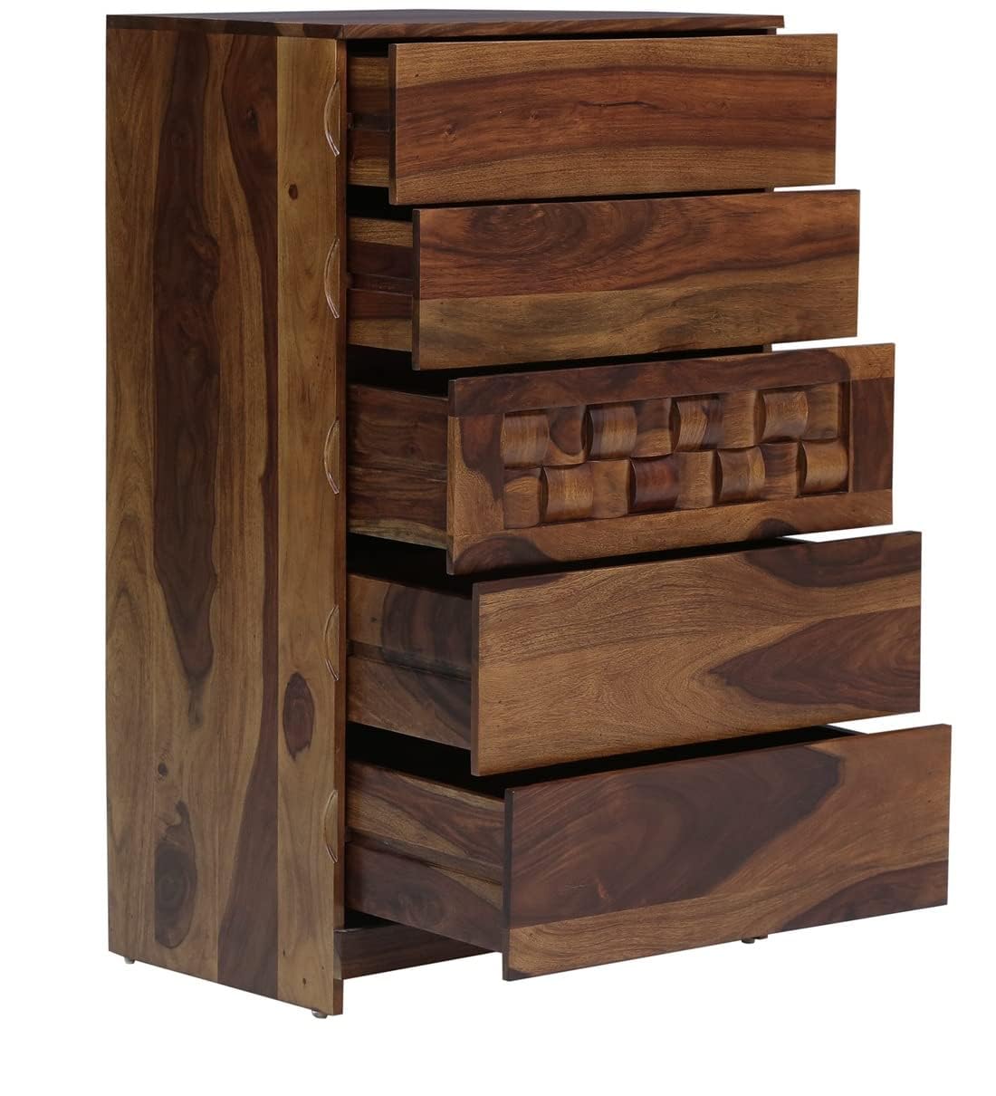 Solid Wood Chest of Drawers | 5 Drawer Storage Cabinet