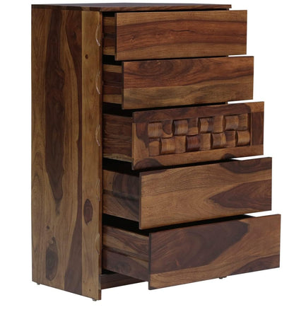 Solid Wood Chest of Drawers | 5 Drawer Storage Cabinet