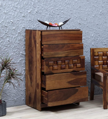 Solid Wood Chest of Drawers | 5 Drawer Storage Cabinet