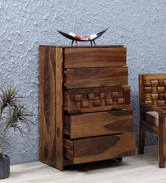 Solid Wood Chest of Drawers | 5 Drawer Storage Cabinet