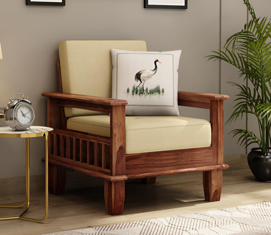 Solid Wood Single Seater Armchair