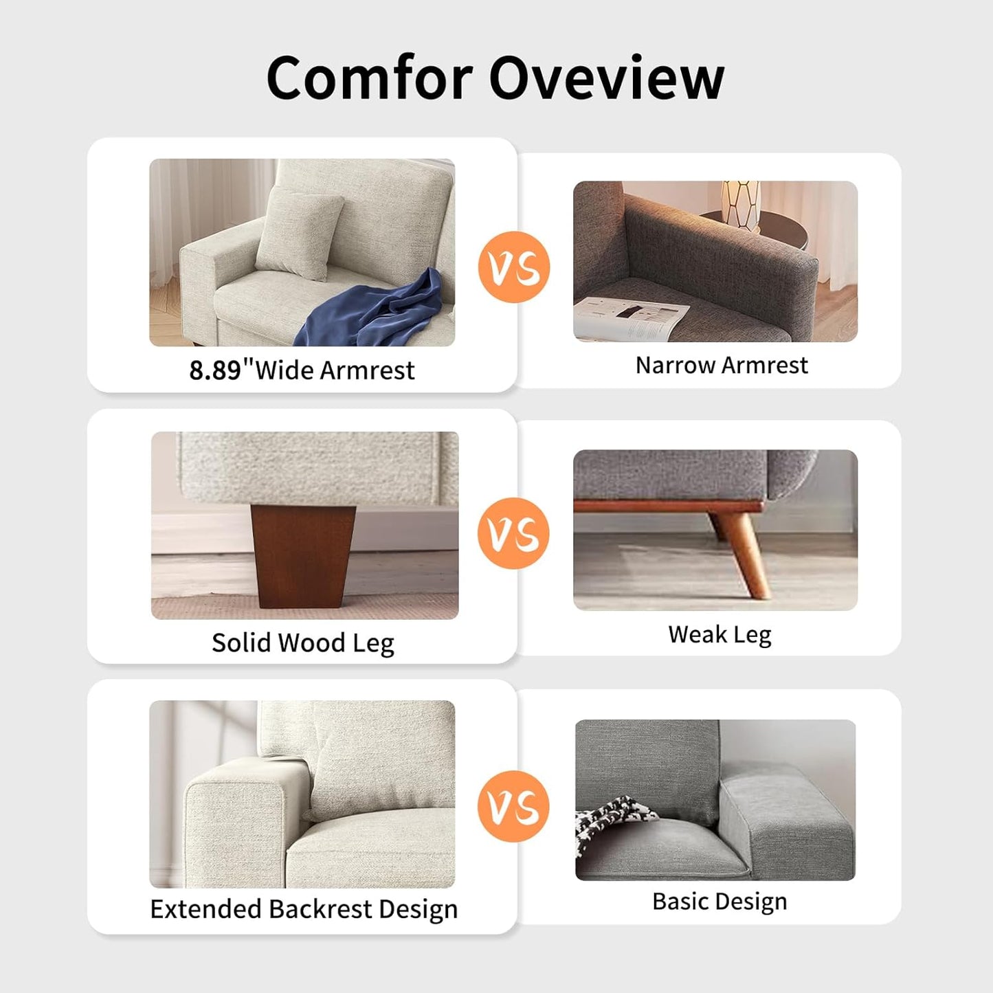 Modern Fabric 2 Seater Sofa Couch Living Room Beige