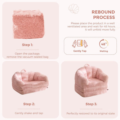 Foldable Plush Floor Sofa Bed Lounge Chair with Cushion