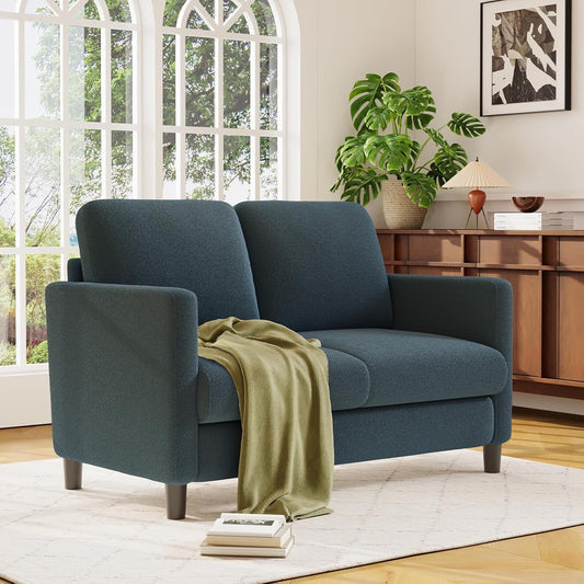 Modern Fabric 2 Seater Sofa | Compact Upholstered Loveseat