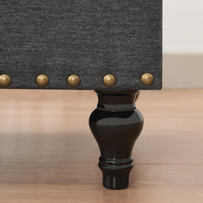 Classic Tufted Storage Bench with Nailhead Trim